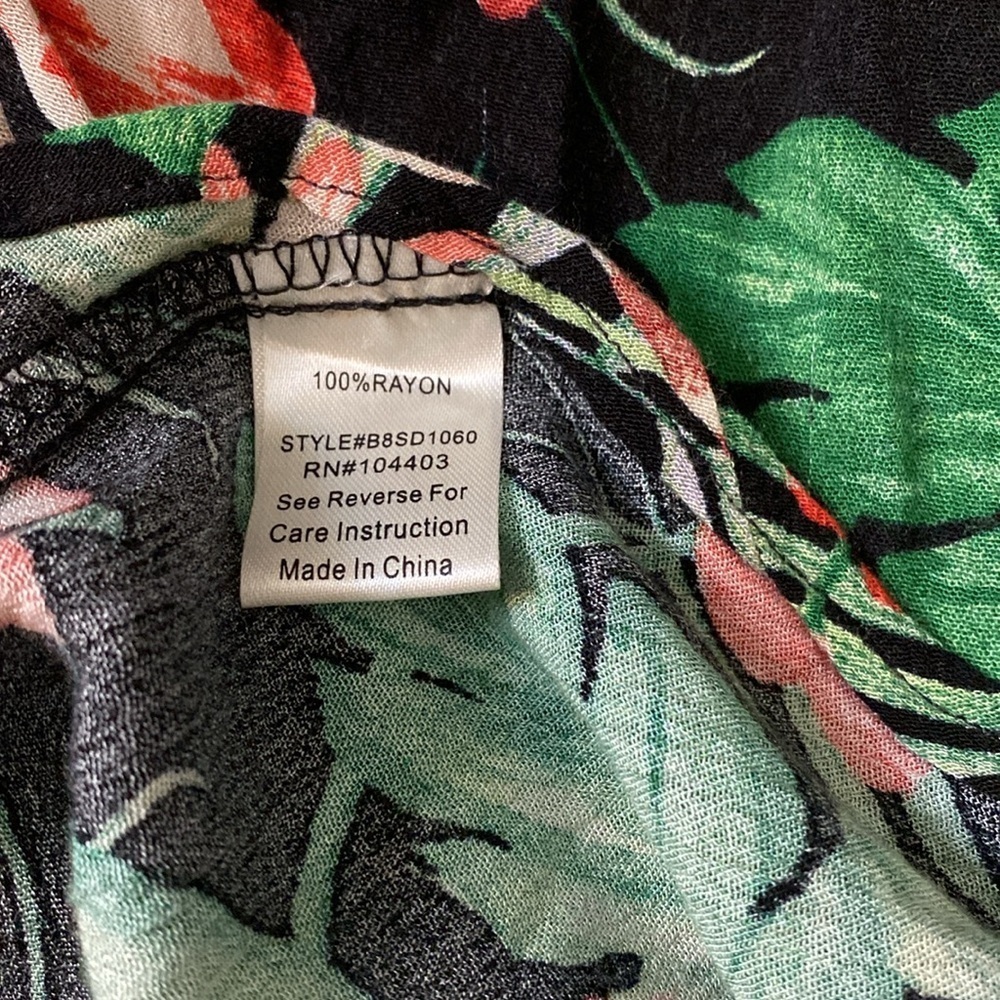 Blu Pepper Green and Black Flutter Sleeve Sundress - Picture 6 of 6